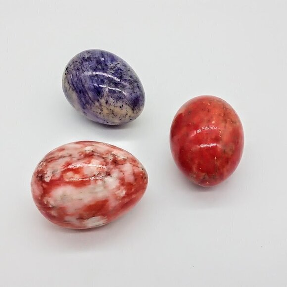 Red Purple Solid Stone Egg Collection - Picture 2 of 3